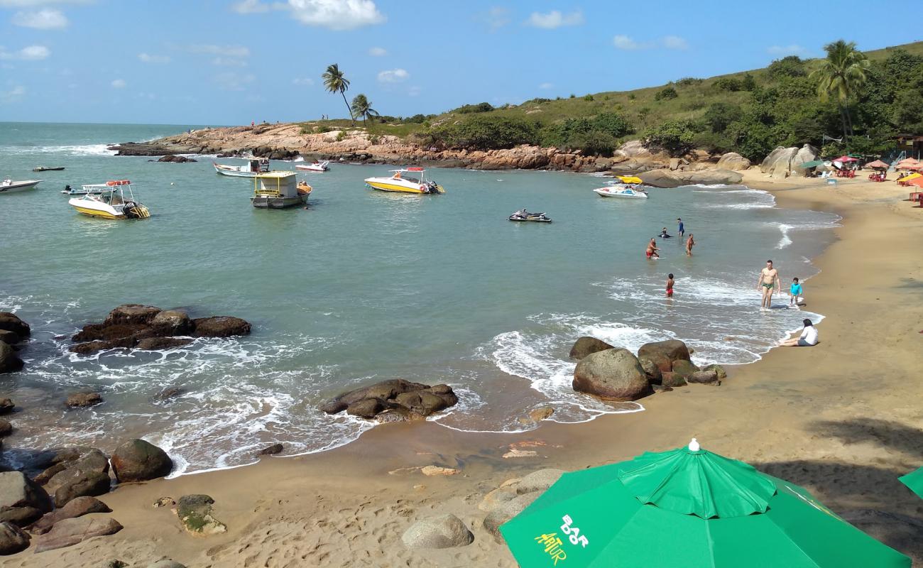 Foto de Praia de Calhetas con brillante arena fina superficie