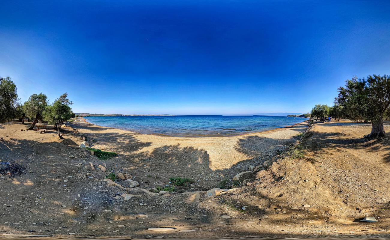 Foto de Altinyol Bay con arena/guijarros negro superficie