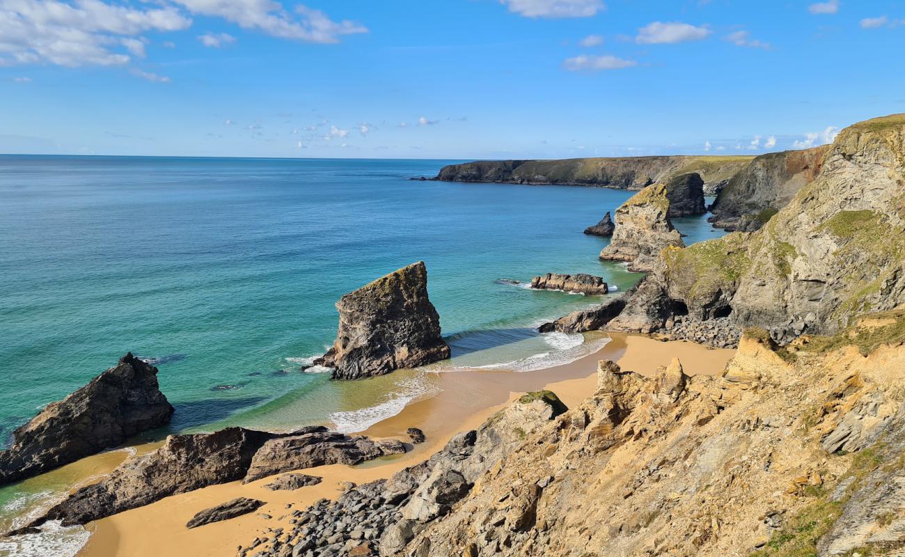 Foto de Pentire Steps beach con brillante arena fina superficie