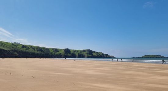 Playa de la bahía de Rhossili