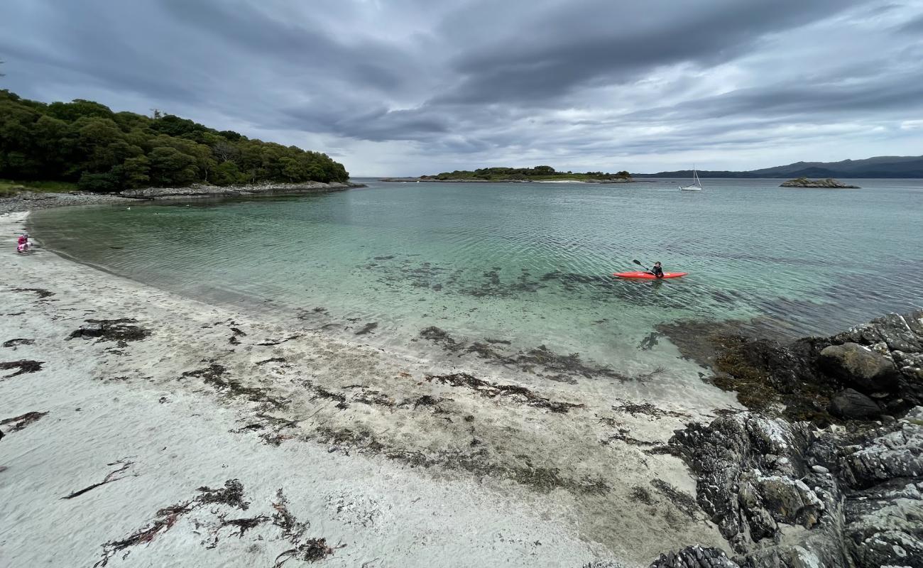 Foto de Samalaman Bay con arena brillante superficie