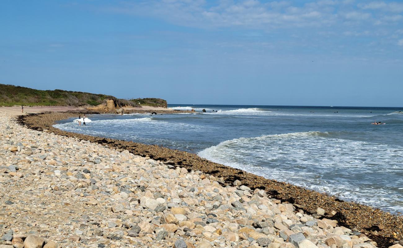 Foto de Montauk Lighthouse con guijarro fino claro superficie