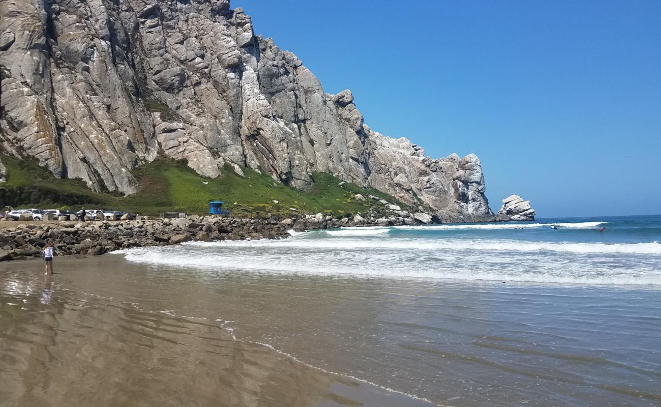 Foto de Morro Rock Beach con brillante arena fina superficie