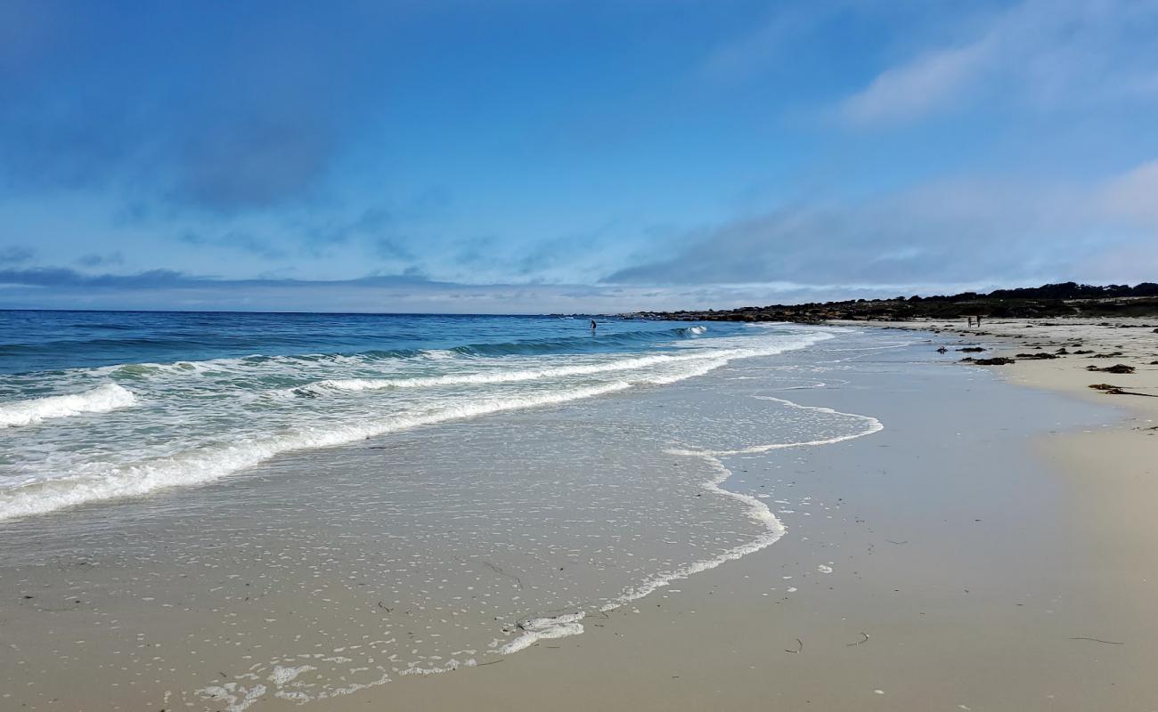 Foto de Moss Beach con arena brillante superficie