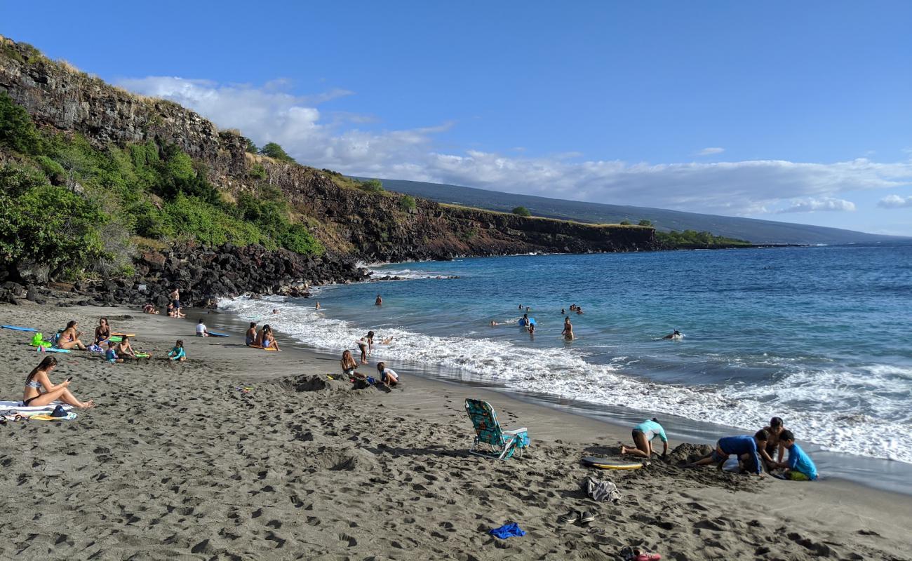 Foto de Ho'okena Beach con arena gris superficie