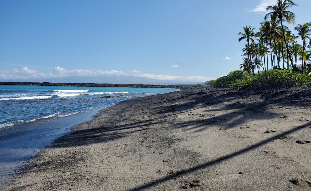 Foto de Kiholo Bay Beach con guijarro gris superficie